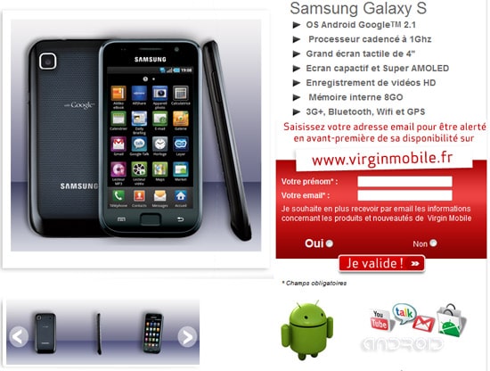 samsung galaxy S virgin mobile