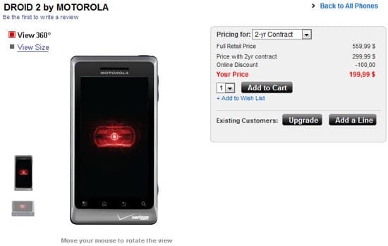 motorola droid 2 verizon