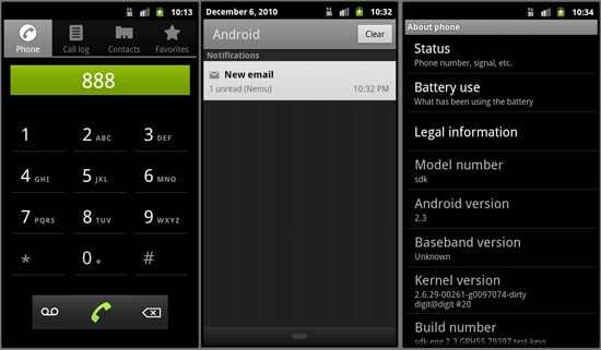 android gingerbread interface