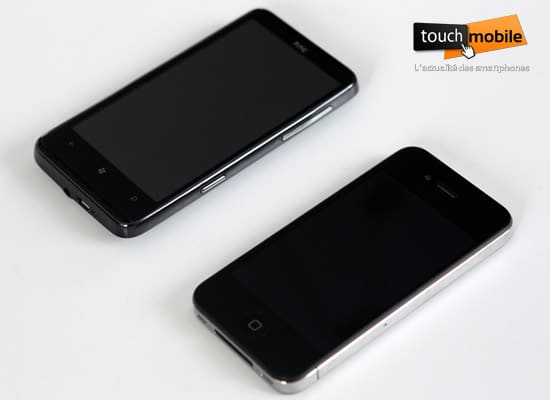 htc hd7 vs iphone 4