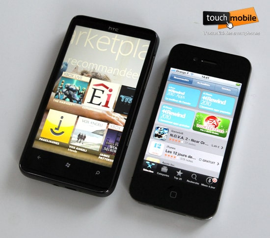 marketplace htc hd7 vs iphone 4