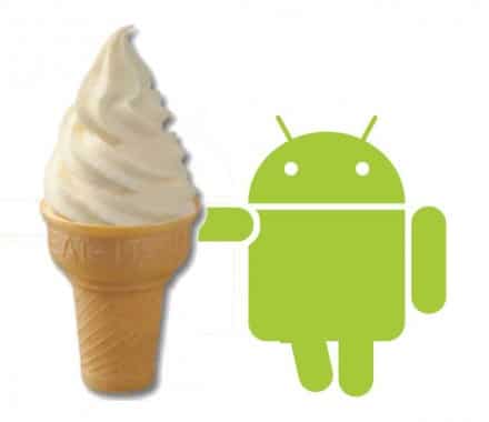 android avec creme glacée