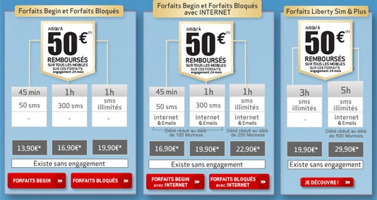 forfaits begin bloques liberty virgin mobile