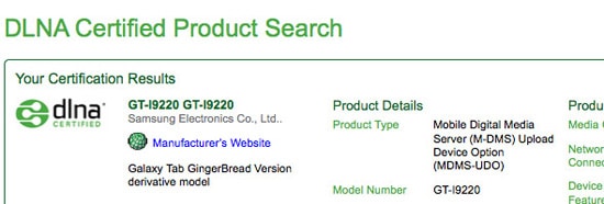 samsung gt i9220 dlna