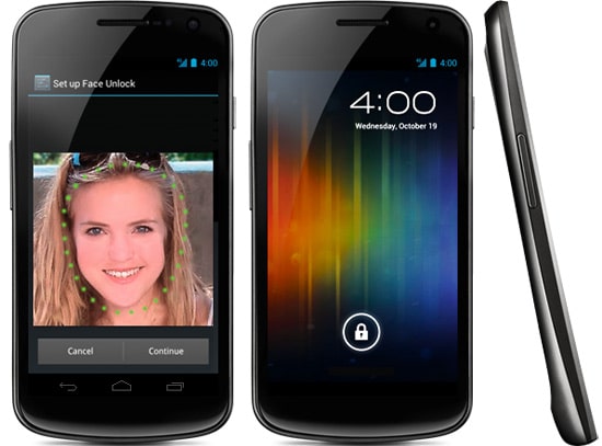 google galaxy nexus front