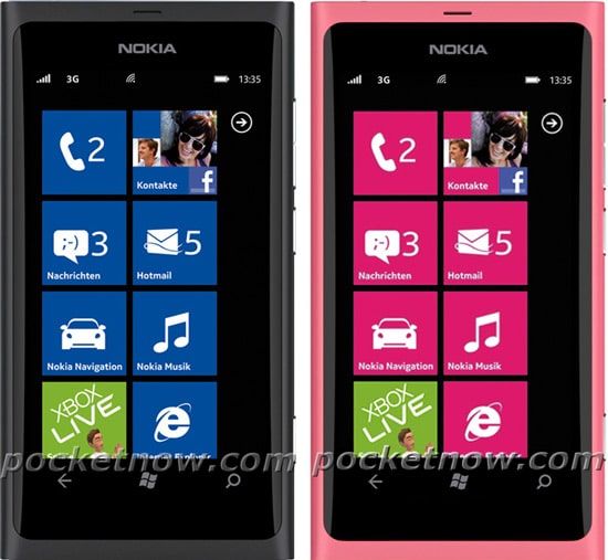 nokia 800 noir et rose