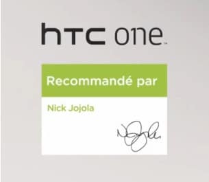 HTC One recommandé par